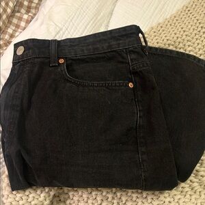 Zara Women's Black Straight Leg Jeans